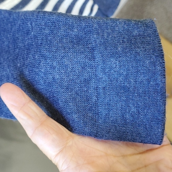 Absolutely creative worldwide open cardigan sweater. Blue striped. Size … - Picture 4 of 9